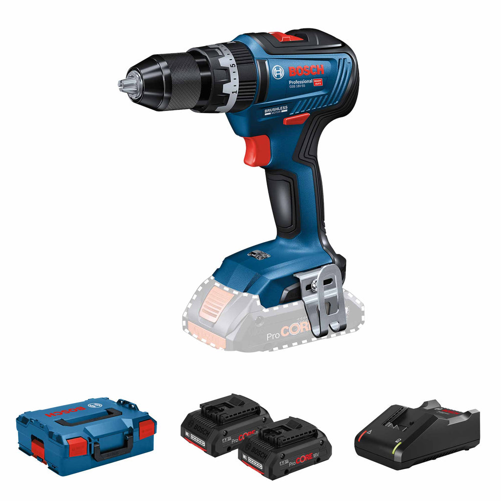 Bohrschrauber Bosch GSB 18V-55 4Ah ProCORE