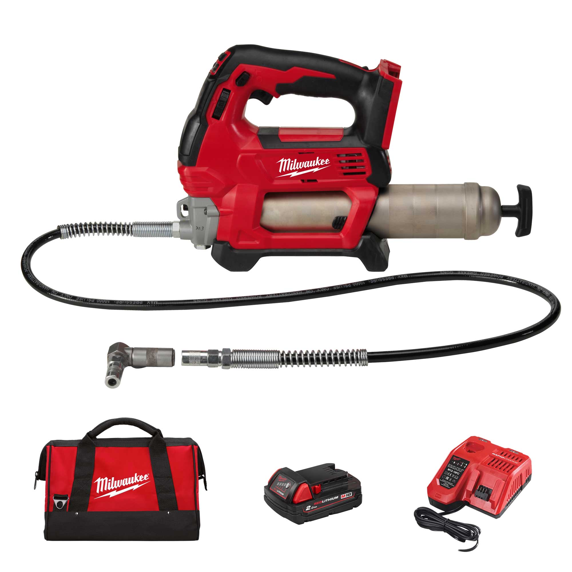 Fettpresse Milwaukee M18 GG-201C 18 V 2 Ah