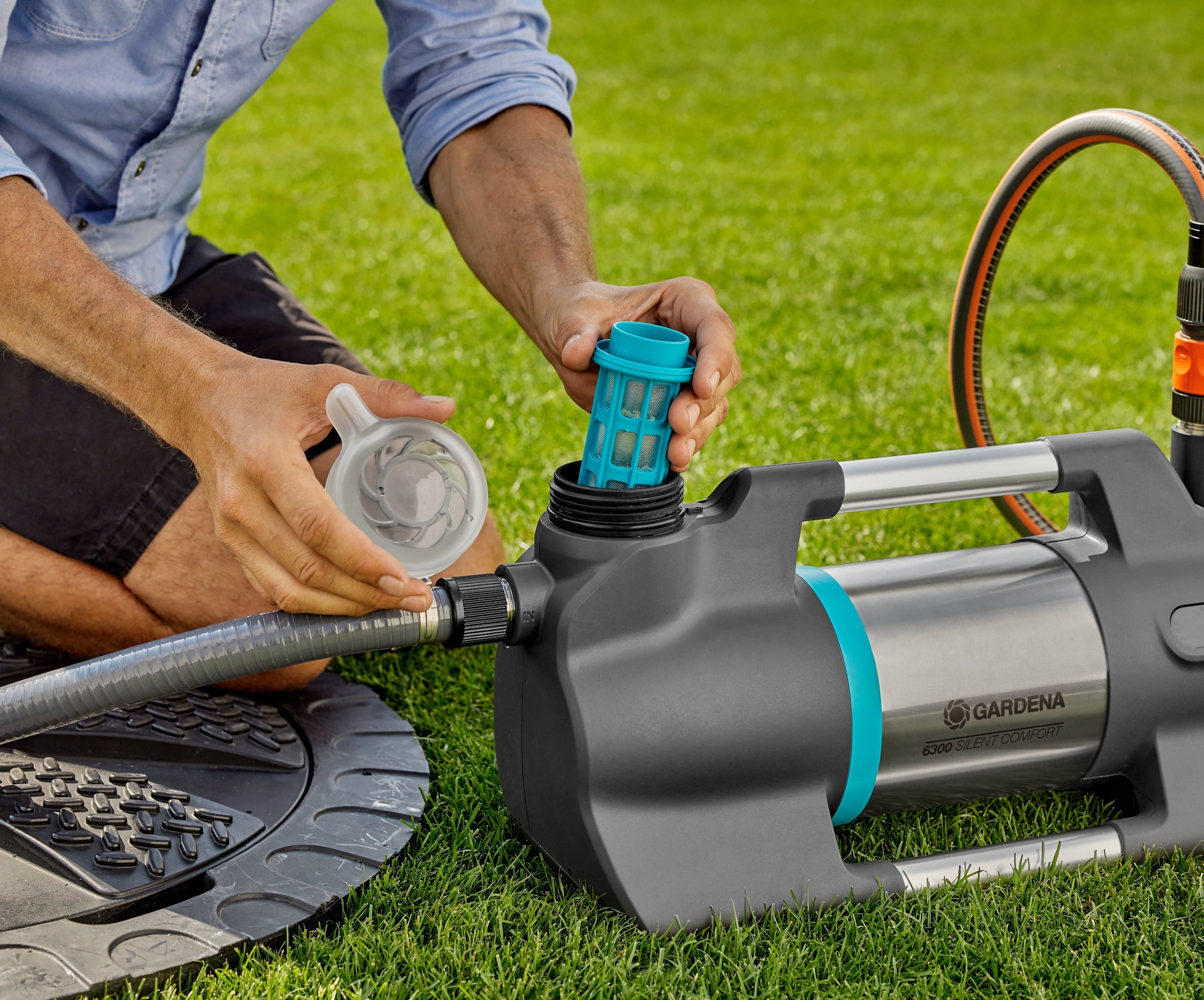 GARDENA Gartenpumpe »6300 SilentComfort« besonders geräuscharm, mit Bluetooth®, 6300 l/h, 1050 W