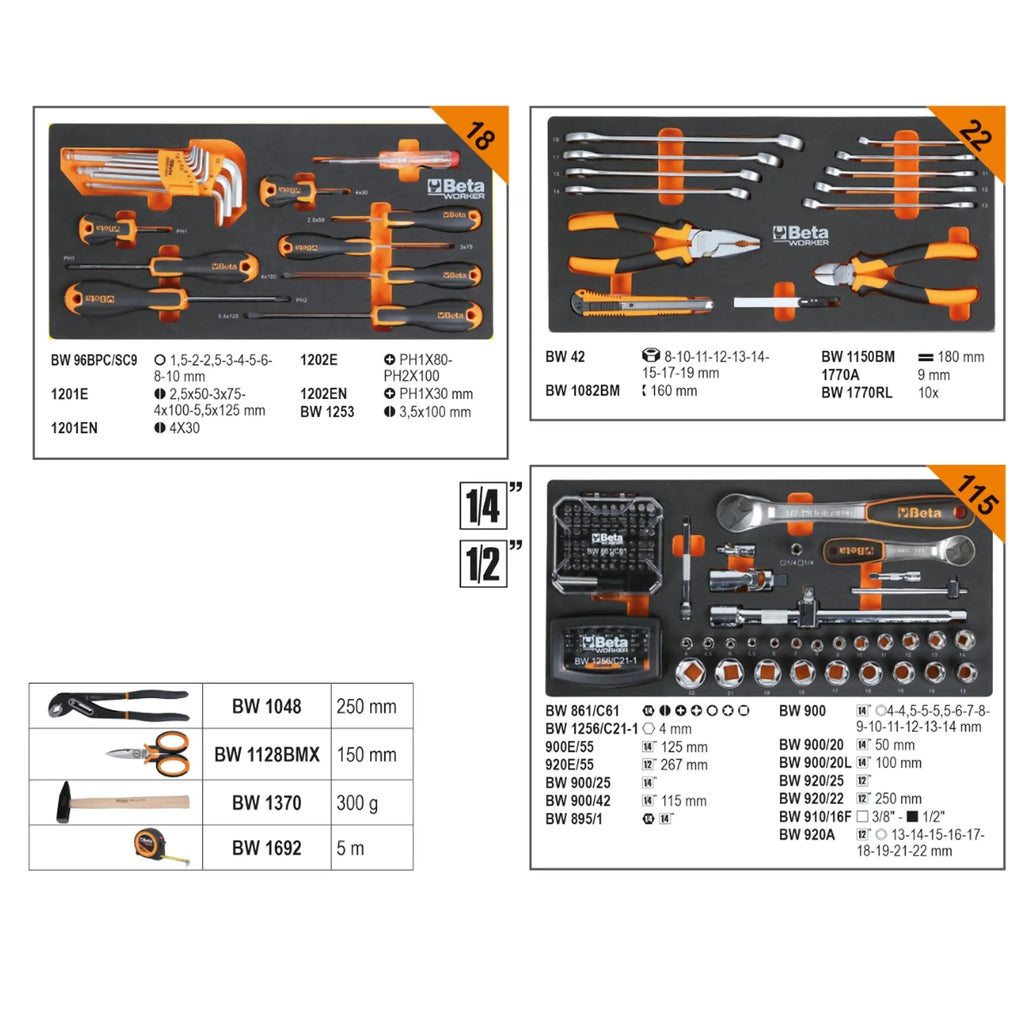 Werkzeugkasten Beta BW 2200E/N
