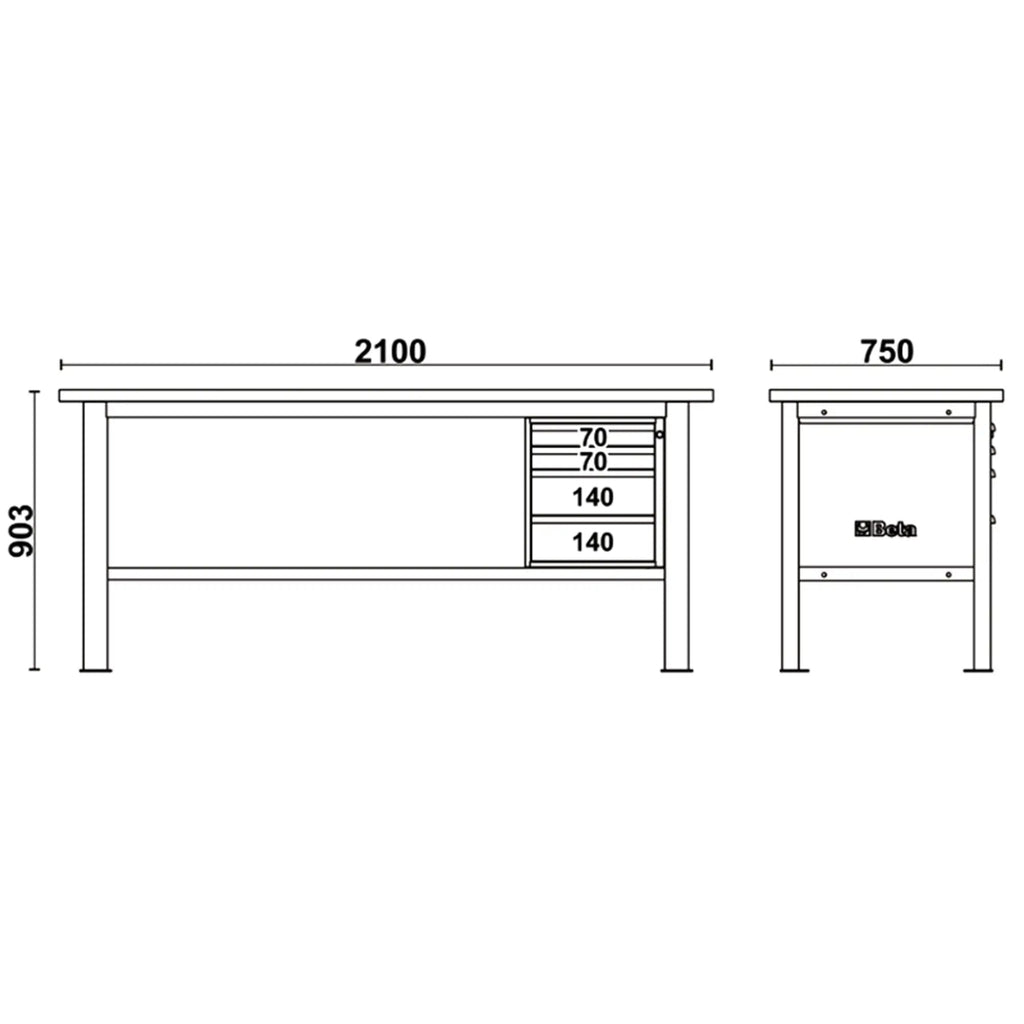 Werkbank Beta C58BC-X2,1 4C orange