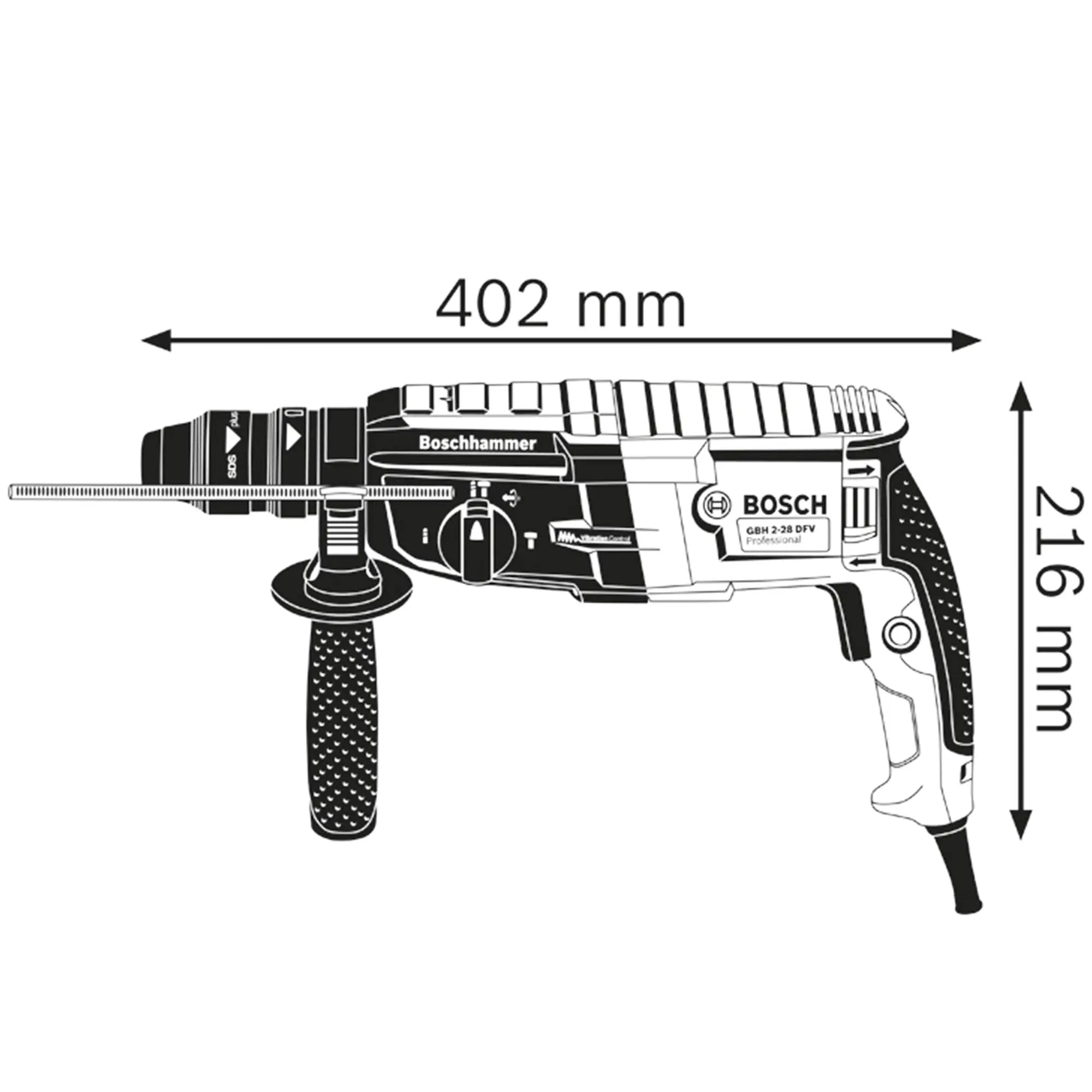Bohrhammer Bosch Professionelles GBH 2-28 F PRO SDS Plus 880W