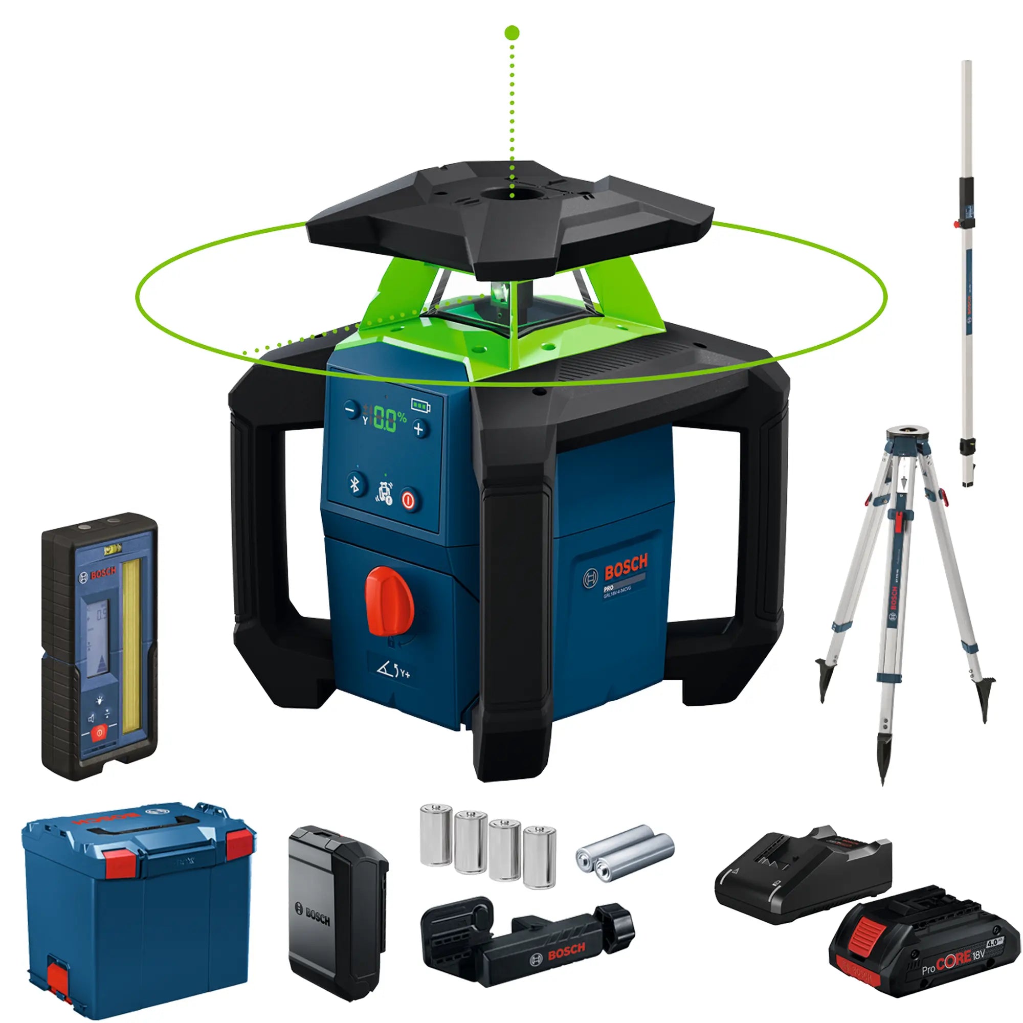 Rotierender Laser-Nivelliergerät Bosch Professionelles GRL18V-4-34CVG 18V