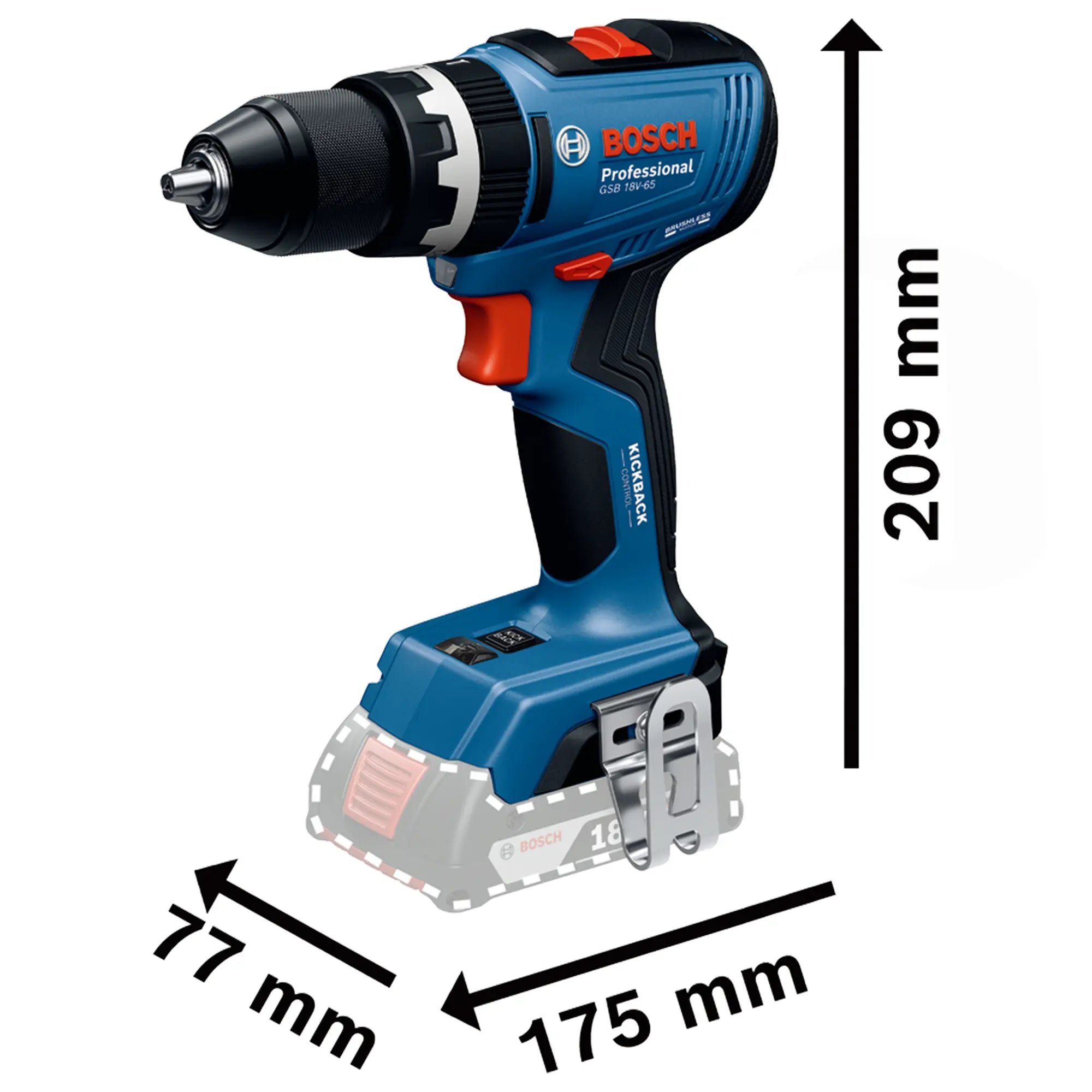 Kombi-Set Bosch GSB 18V-65 + GWS 18V-8 18V 4Ah