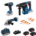 Kombi-Set Bosch GSB 18V-65 + GWS 18V-11 + GBH 18V-24 C 18V 5Ah