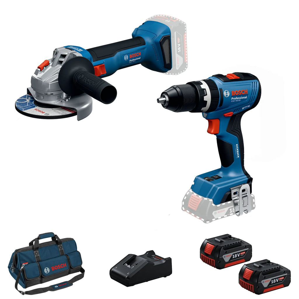 Kombi-Set Bosch GSB 18V-65 + GWS 18V-8 18V 4Ah