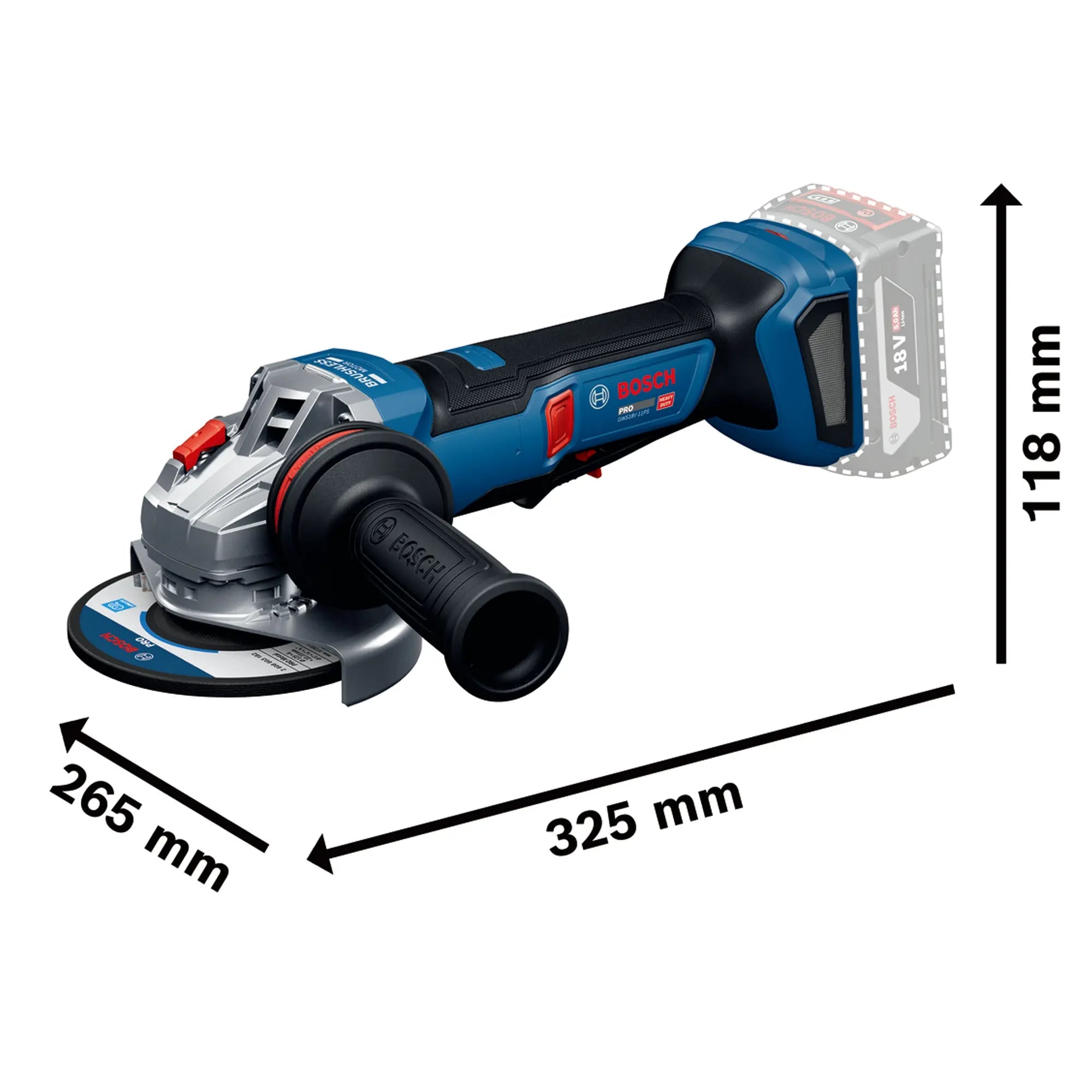 Winkelschleifer Bosch GWS18V-11PS PRO 18V