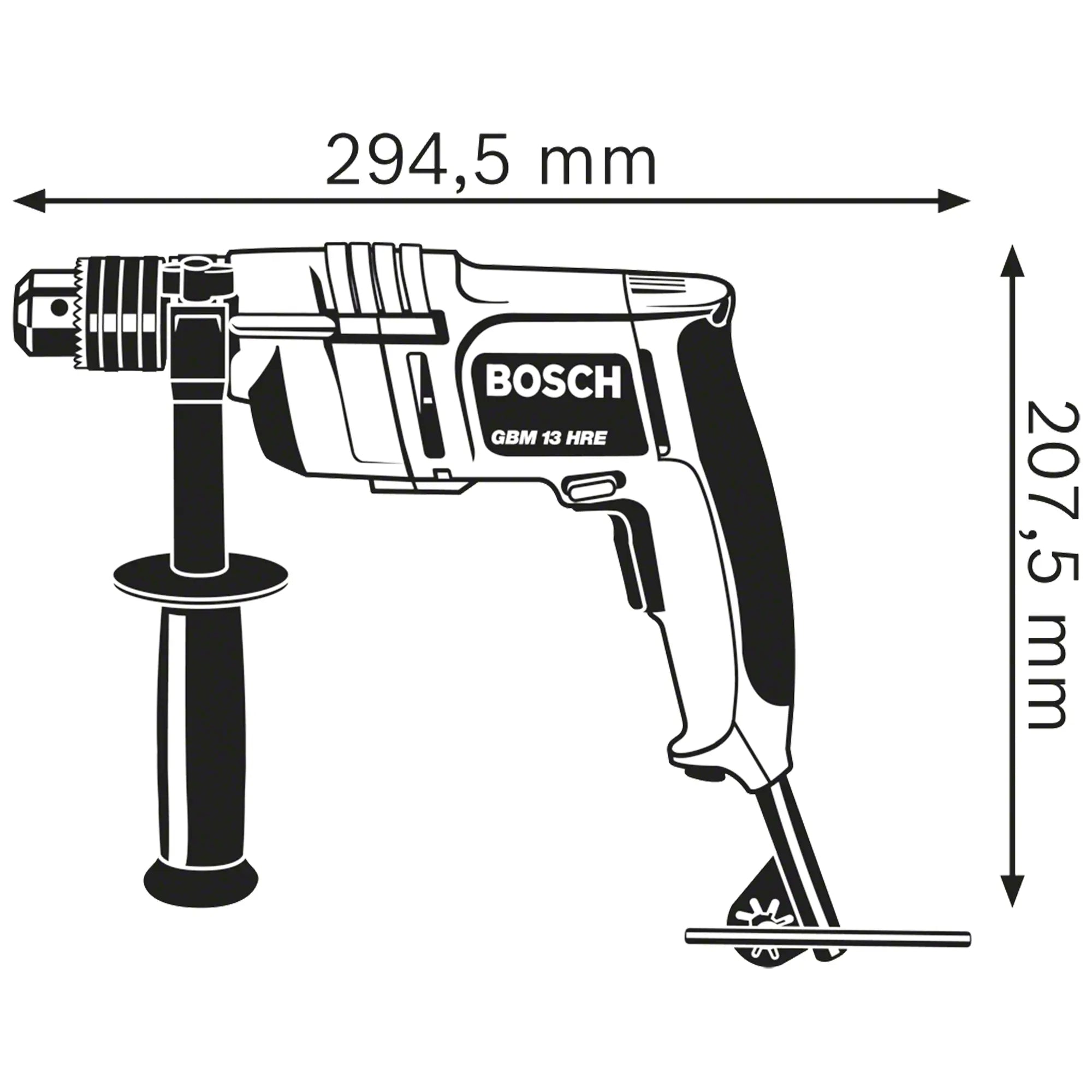 Schlagbohrer Bosch GBM 13 HRE 550W