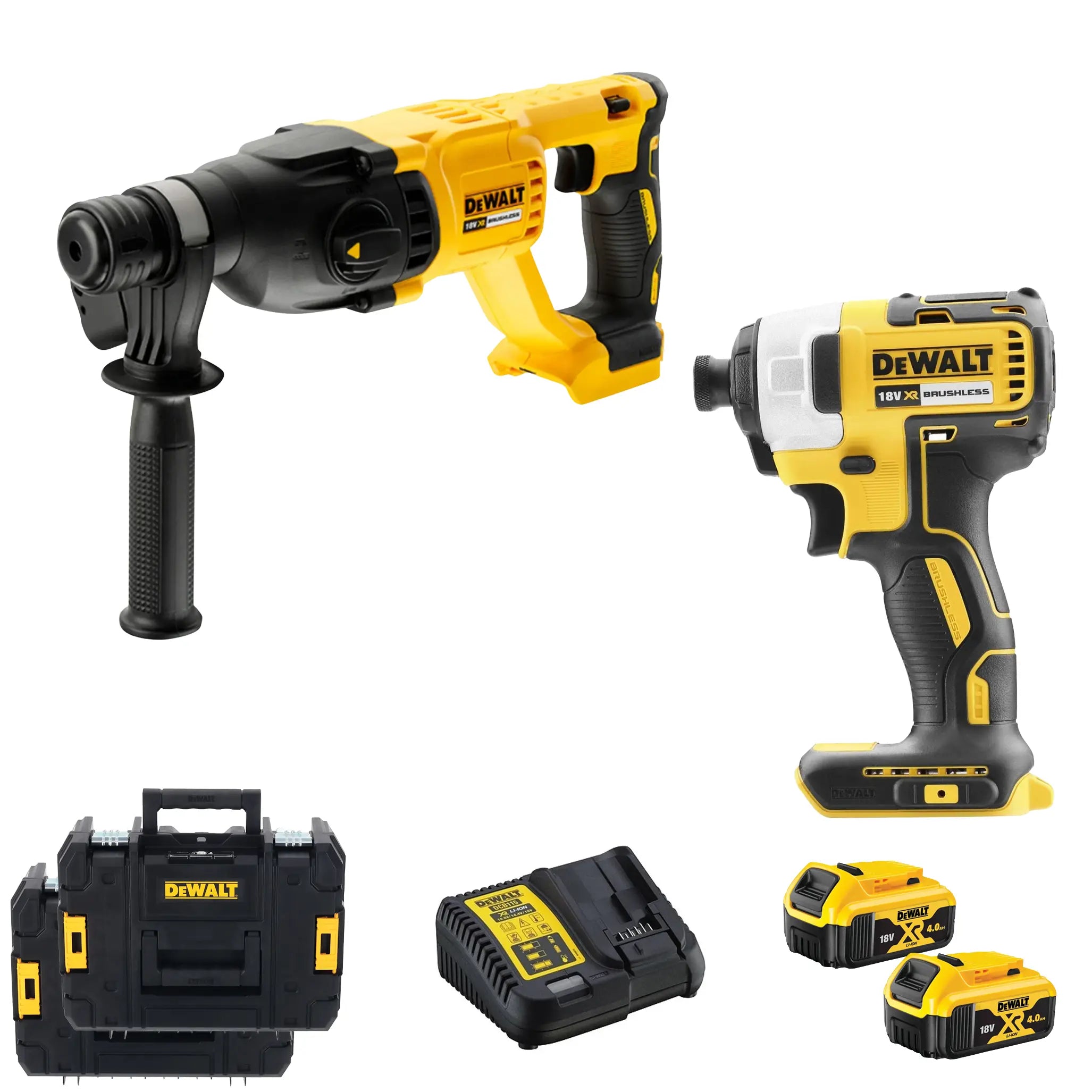 Elektrowerkzeug-Set Dewalt DCK2023M2T-QW 18V 4Ah