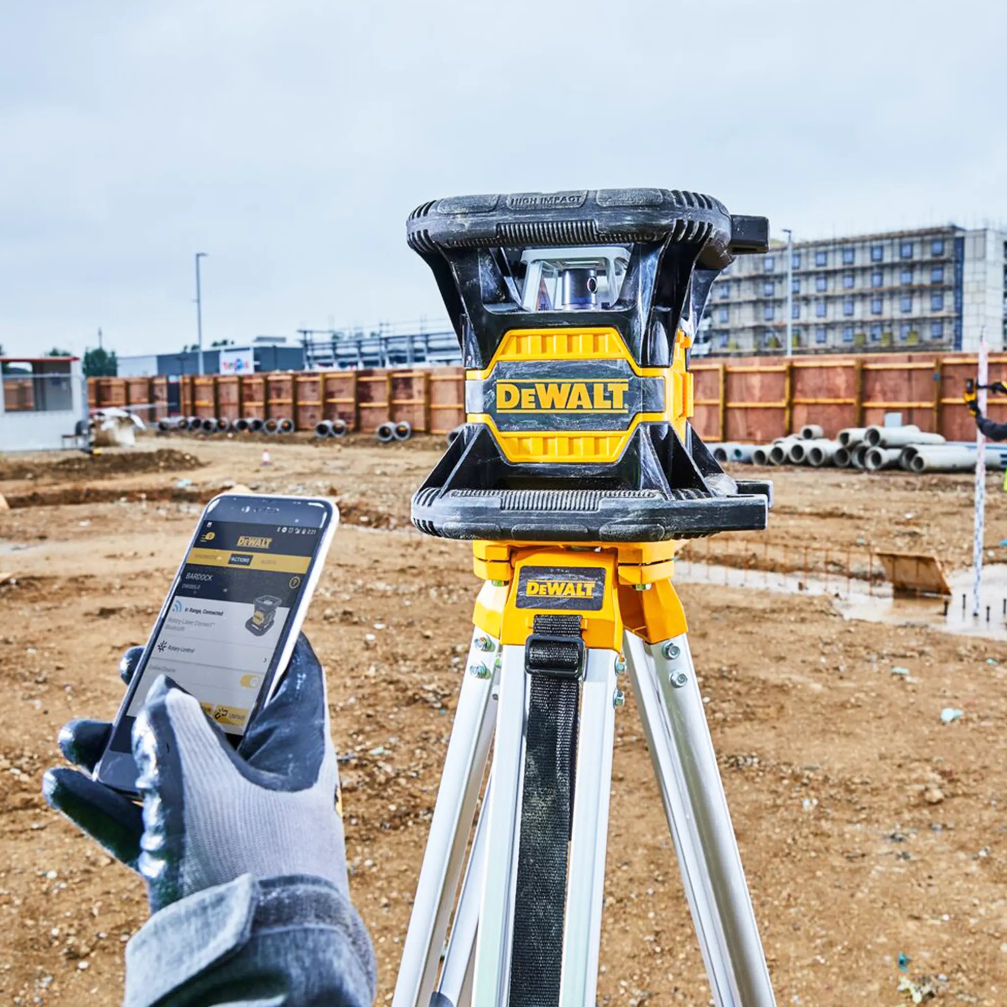 Roter Rotationslaser Dewalt DCE080D1RS-QW 18V 2Ah