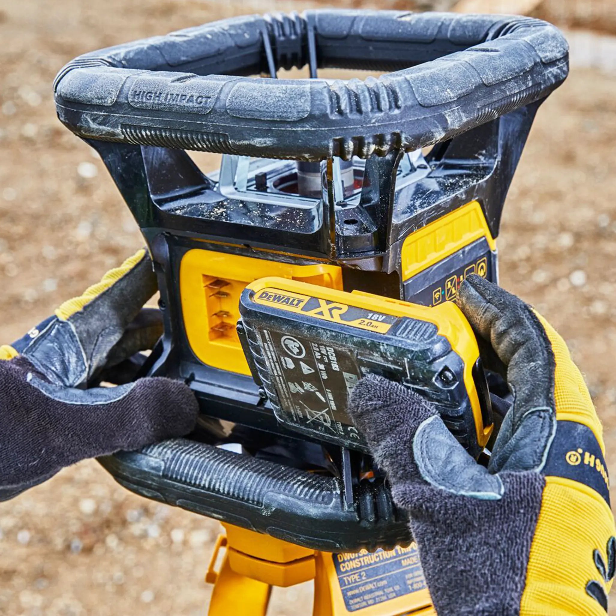 Grüner Rotationslaser Dewalt DCE080D1GS-QW 18V 2Ah