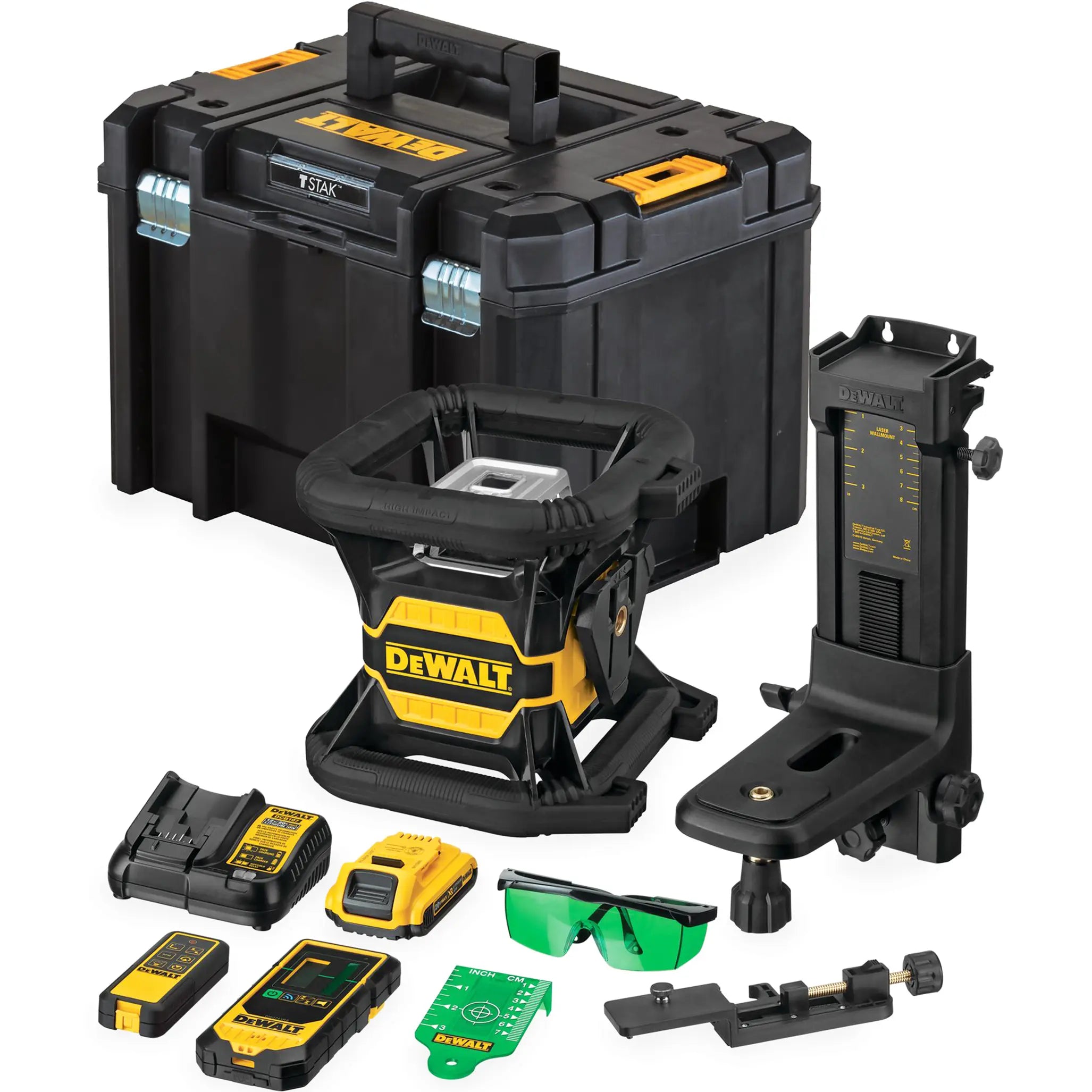 Grüner Rotationslaser Dewalt DCE080D1GS-QW 18V 2Ah