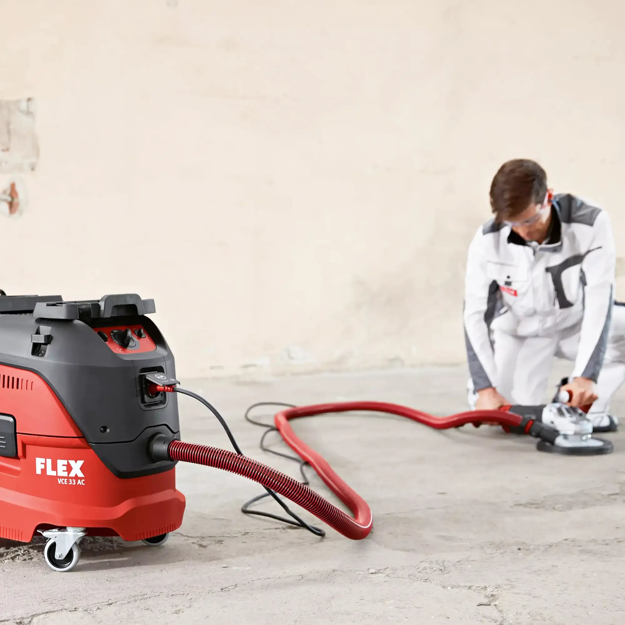 Staubsauger-Schleifer Flex GE 6 X-EC + VCE 33 M AC Set + Schleifpapier