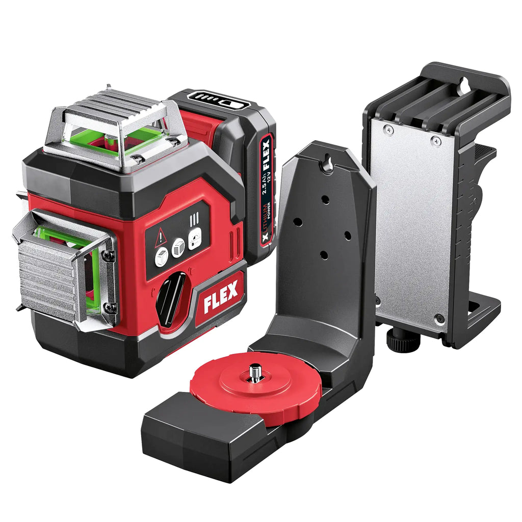 Kreuzlaser-Kit Flex ALC 3/360-G/R 12V 2,5Ah