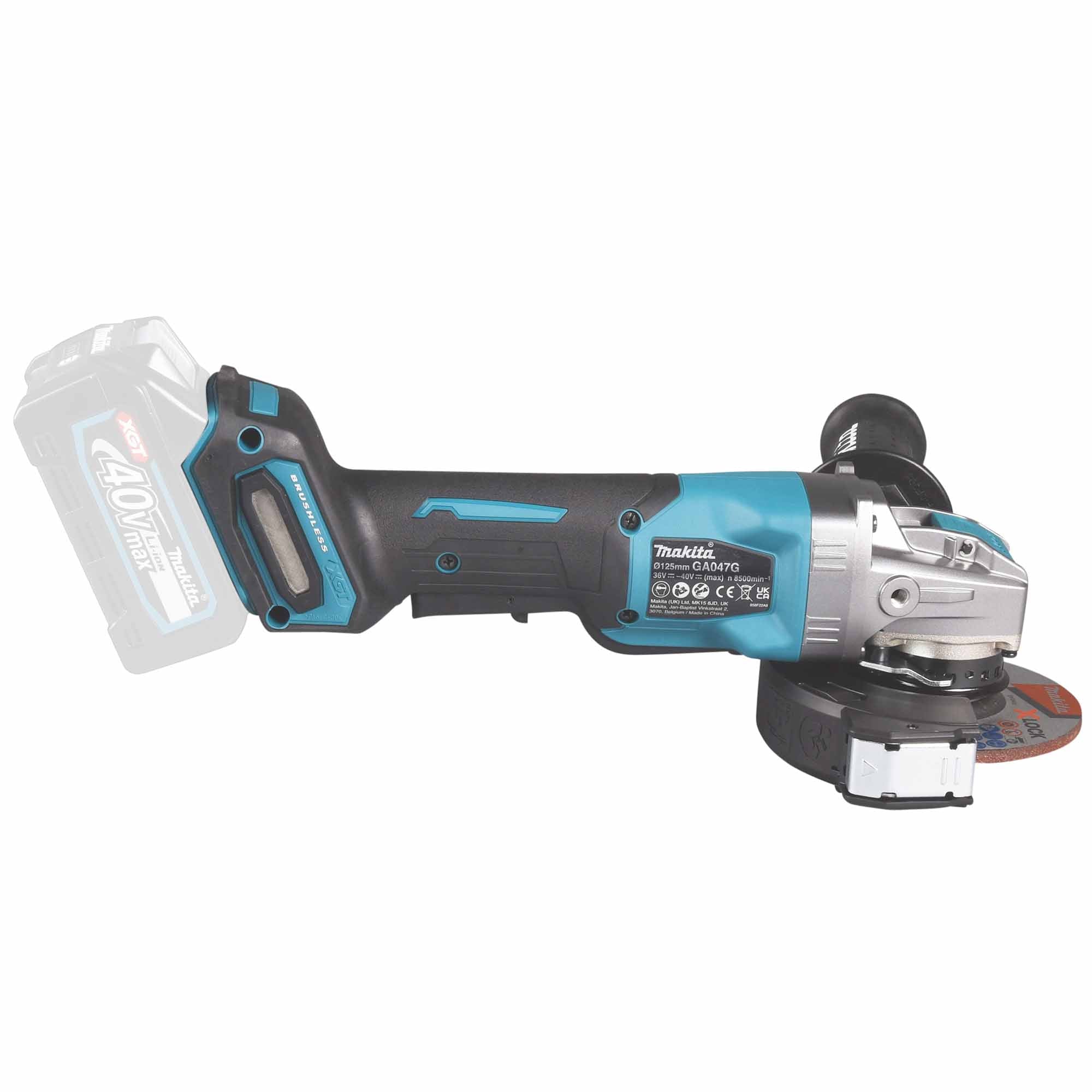 Winkelschleifer Makita GA047GZ01 40 V