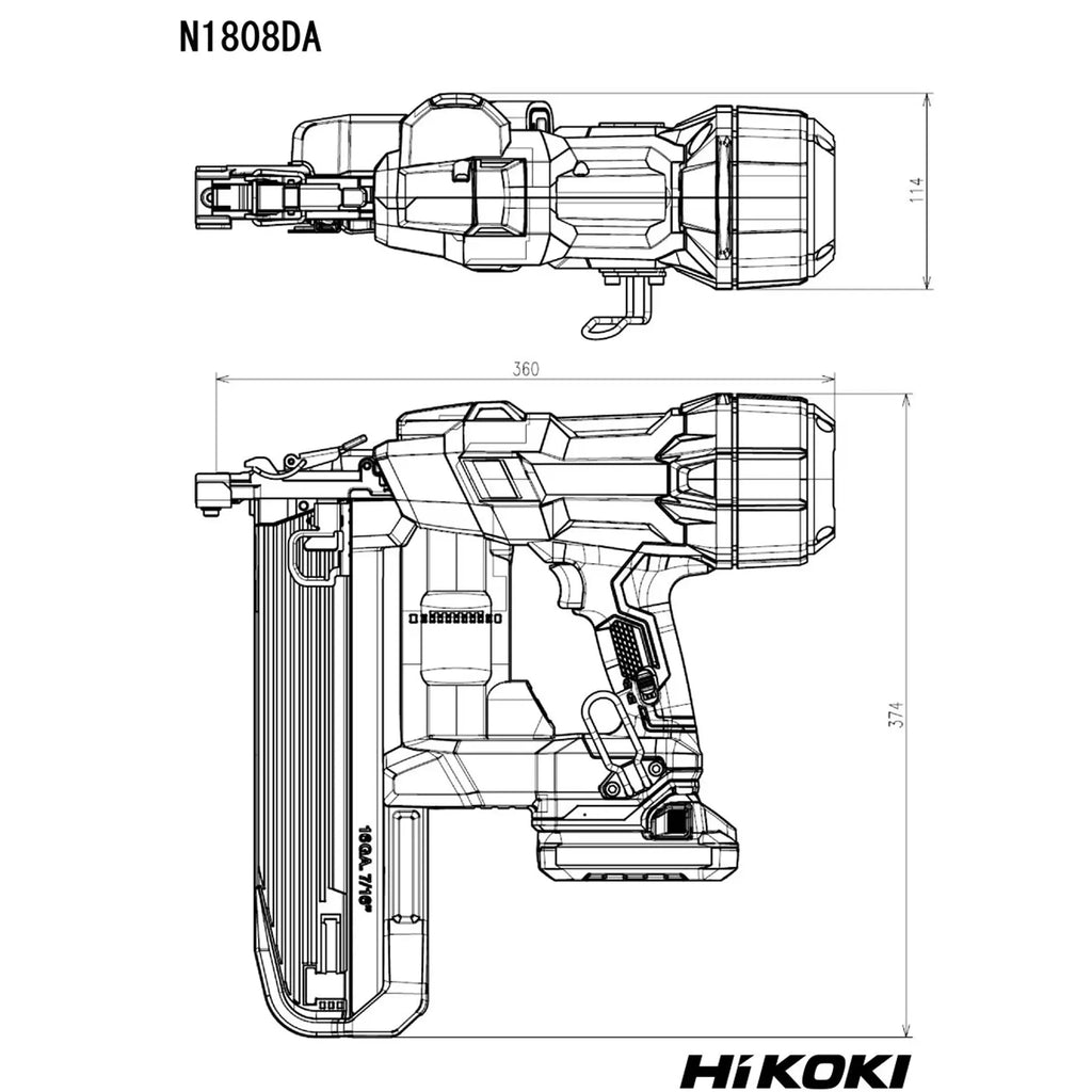 HiKOKI N1808DAW4Z 18V Akku-Heftgerät