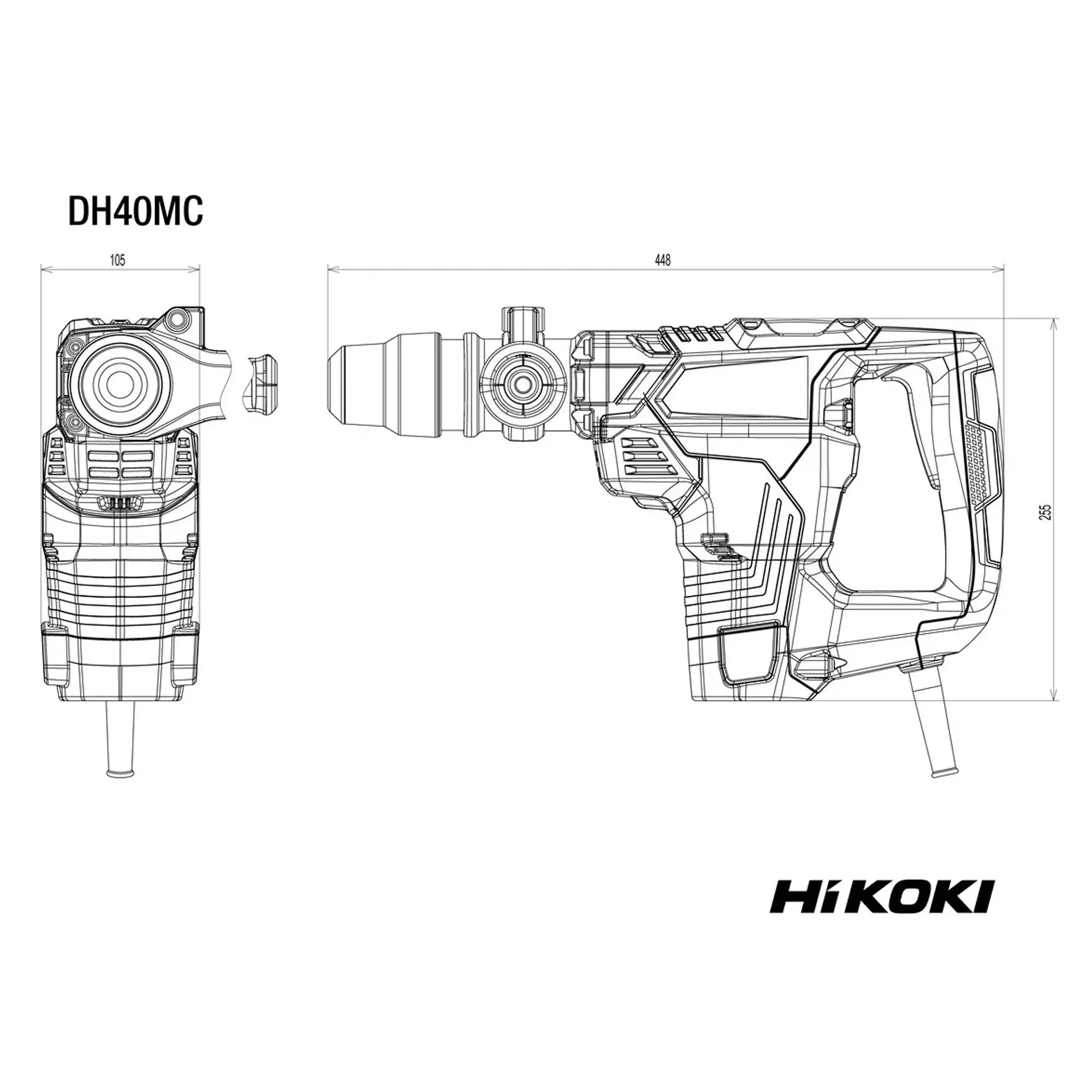 SDS-Max-Schlagbohrmaschine HiKOKI DH40MCWSZ 1100W