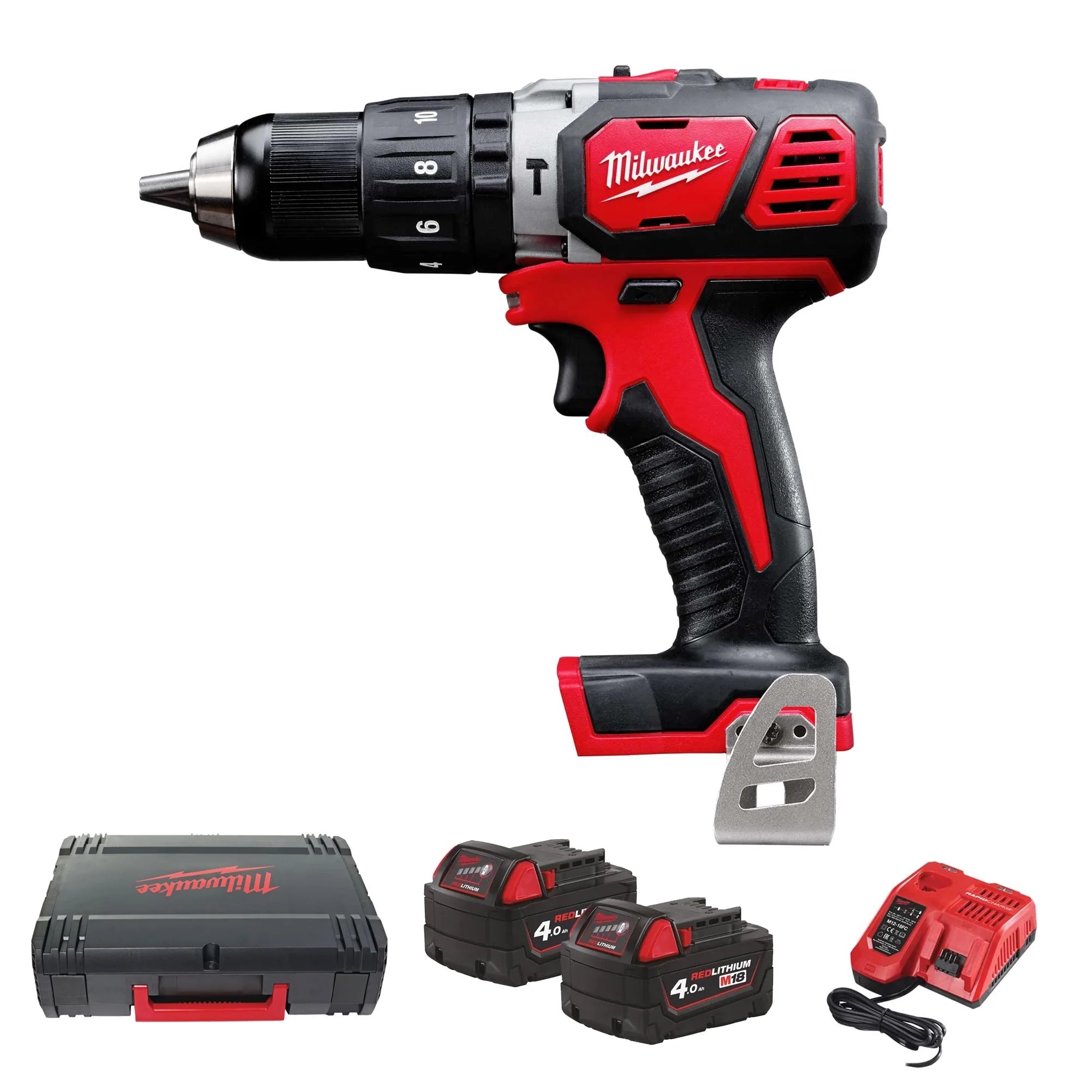 Bohrhammer Milwaukee M18 BPD-402C 18 V 4 Ah