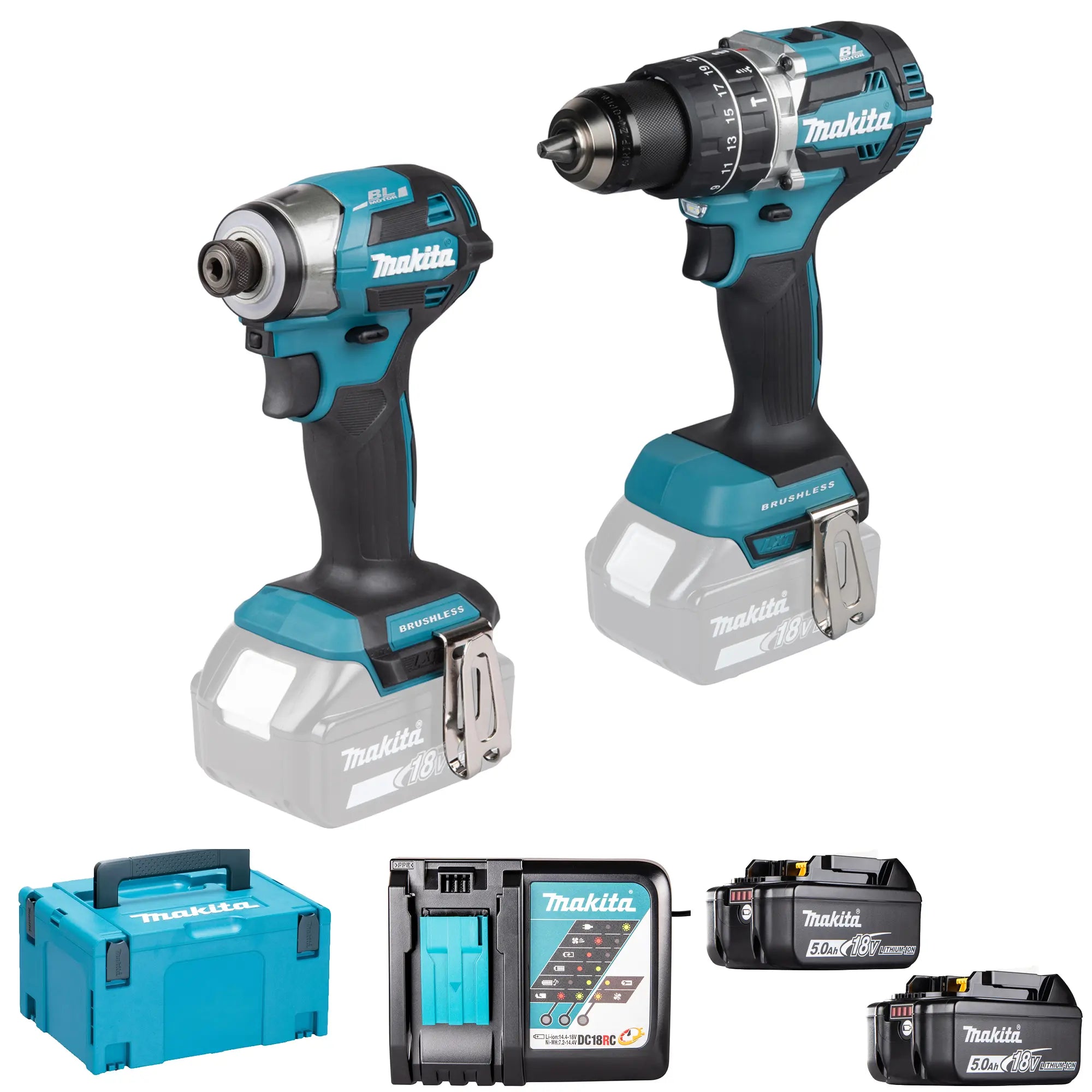 Kombi-Set Makita DLX2575TJ DHP484 + DTD173 18V 5Ah