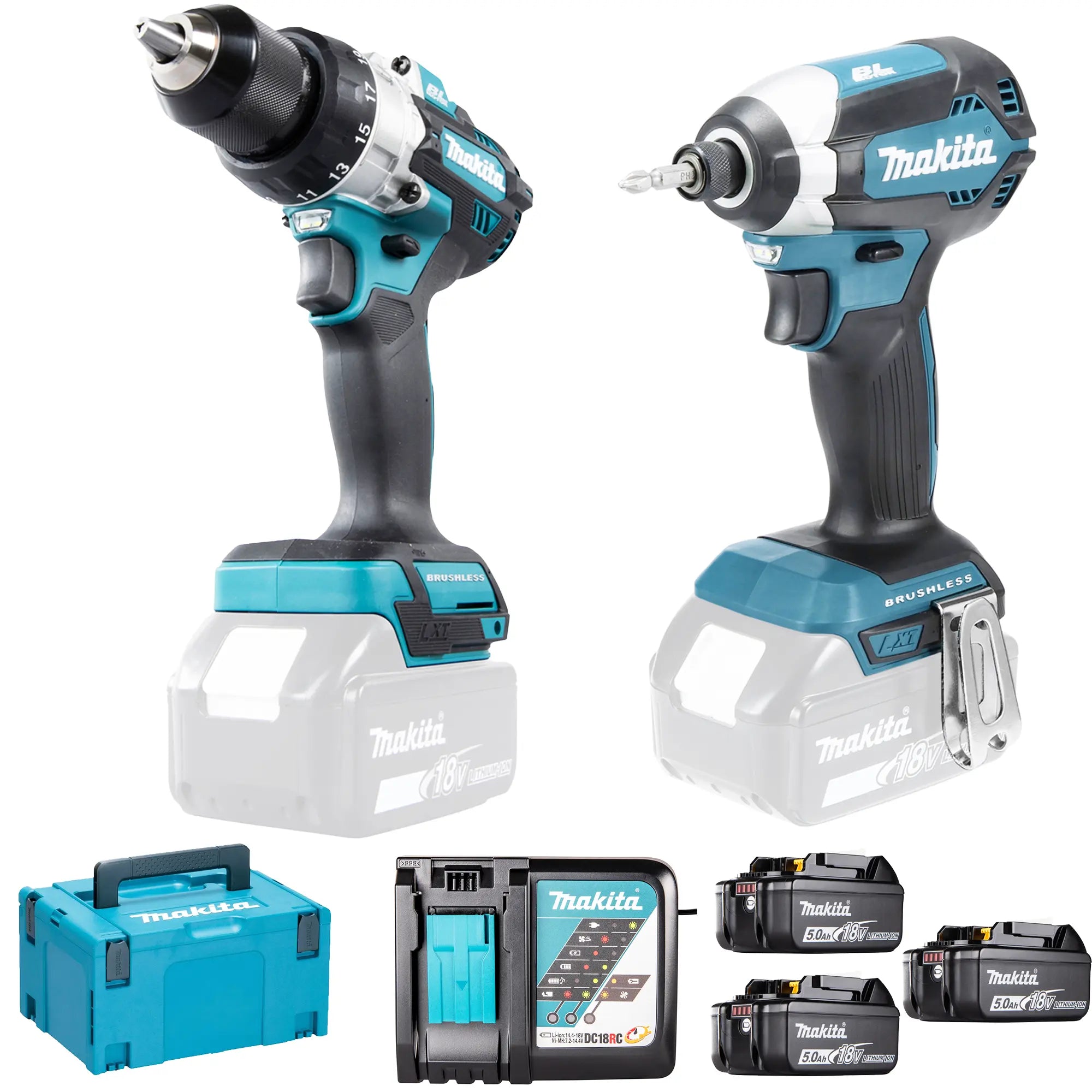 Elektrowerkzeug-Set Makita DLX2418TJ 18 V 5 Ah