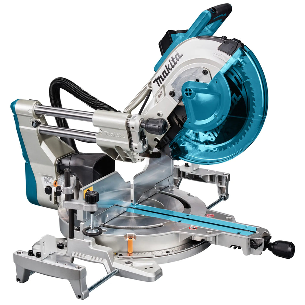 Gehrungssägensatz Makita LS1219L mit DEBWST06-Prüfstand