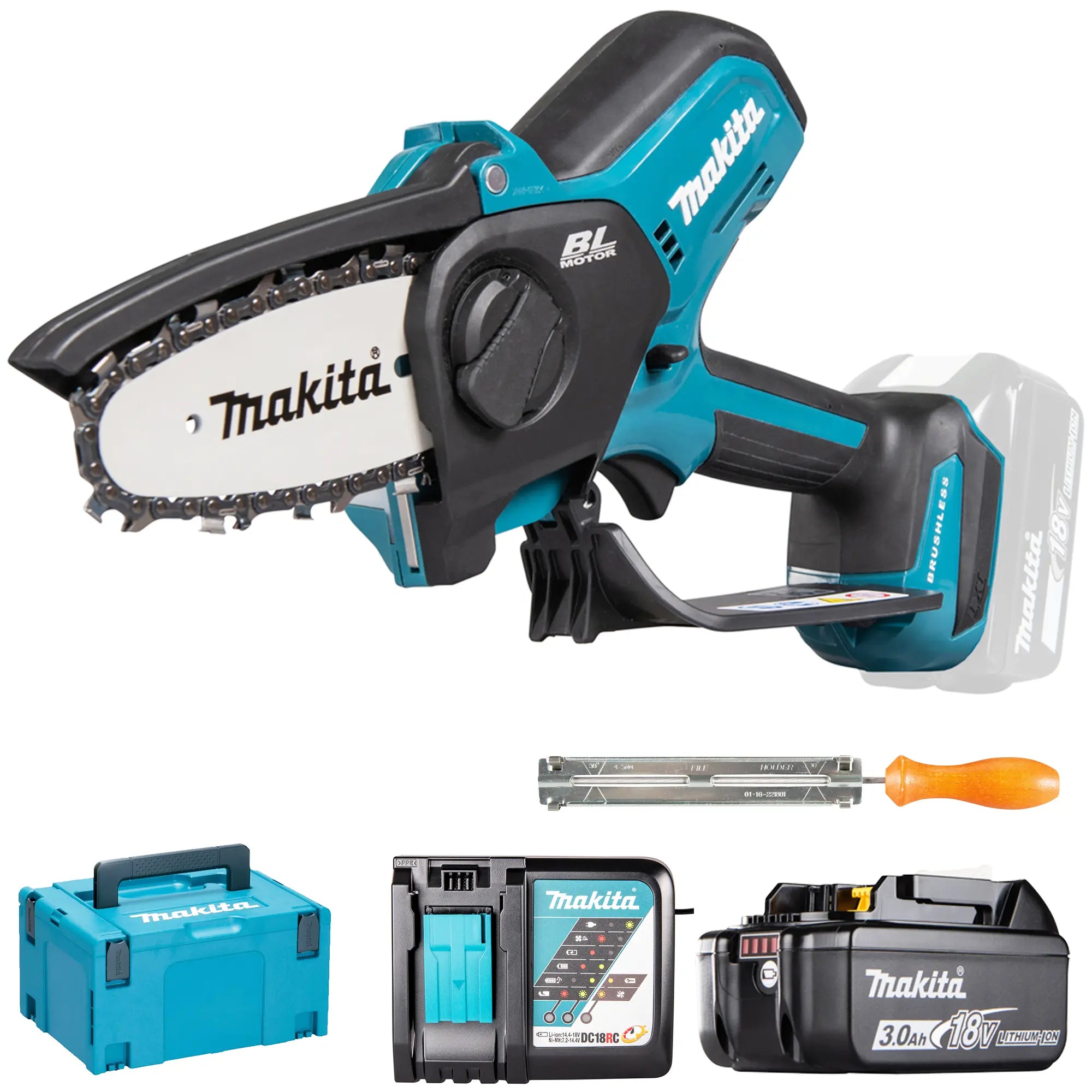 Ketten-Astschere Makita DUC101RF1J 18 V 3 Ah