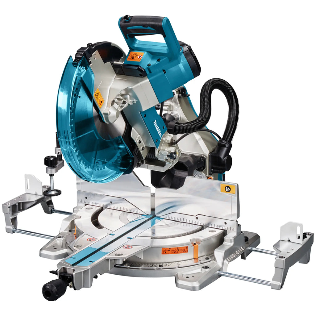 Gehrungssägensatz Makita LS1219L mit DEBWST06-Prüfstand