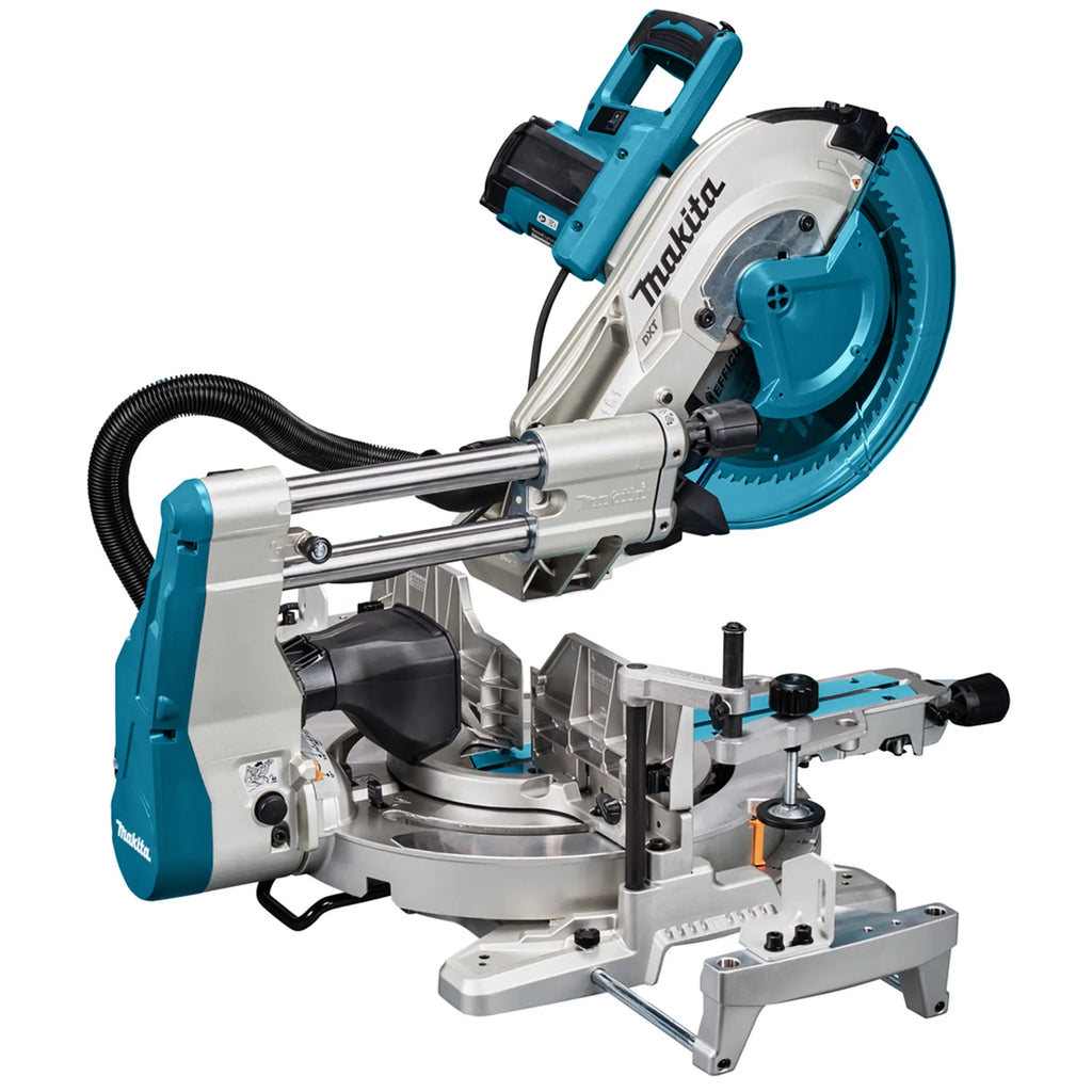 Gehrungssägensatz Makita LS1219L mit DEBWST06-Prüfstand