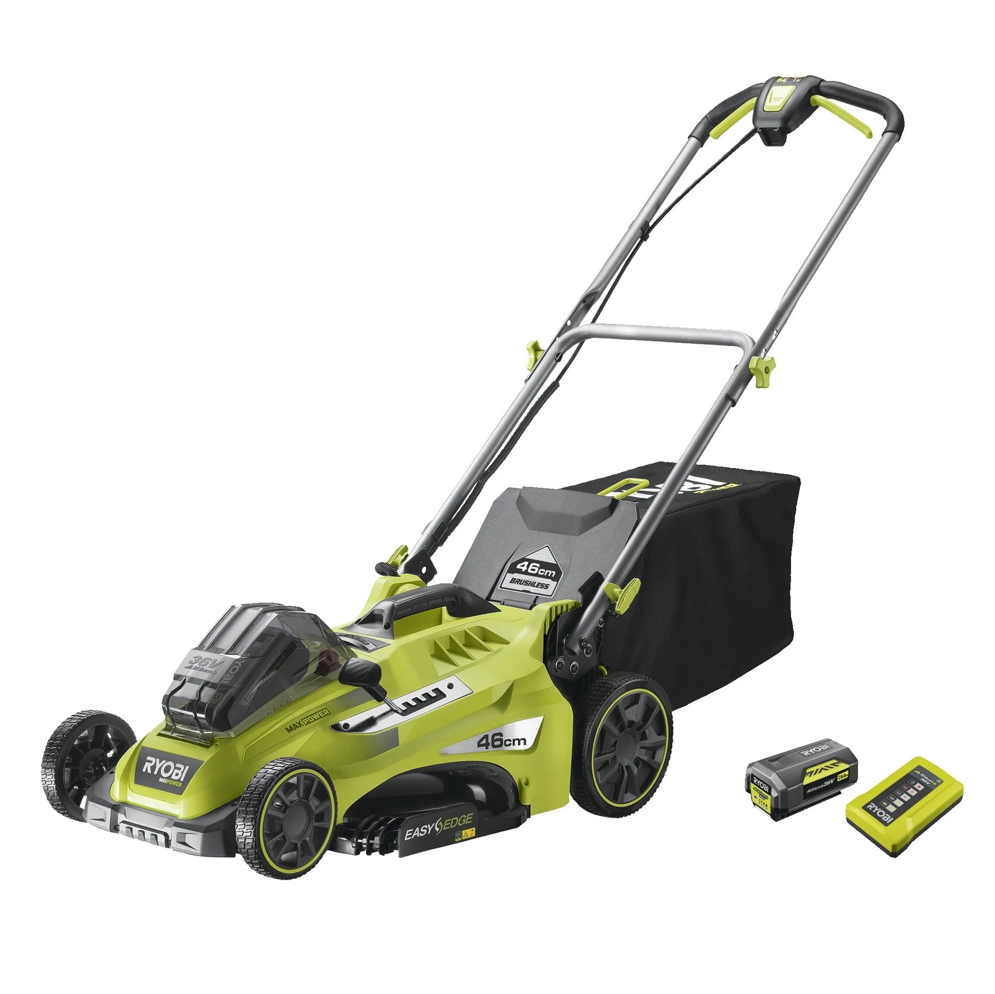 Bürstenloser Rasenmäher Ryobi RLM36X46H50PG 36V 5Ah