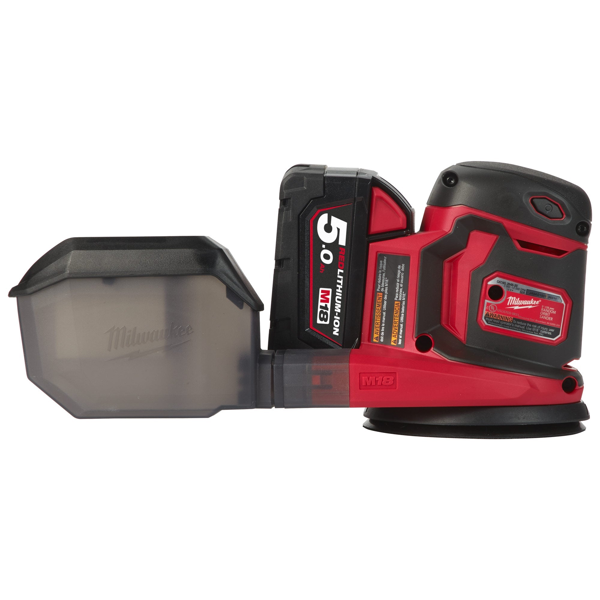 Exzenterschleifer Milwaukee M18 BOS125-502B 18V 5Ah