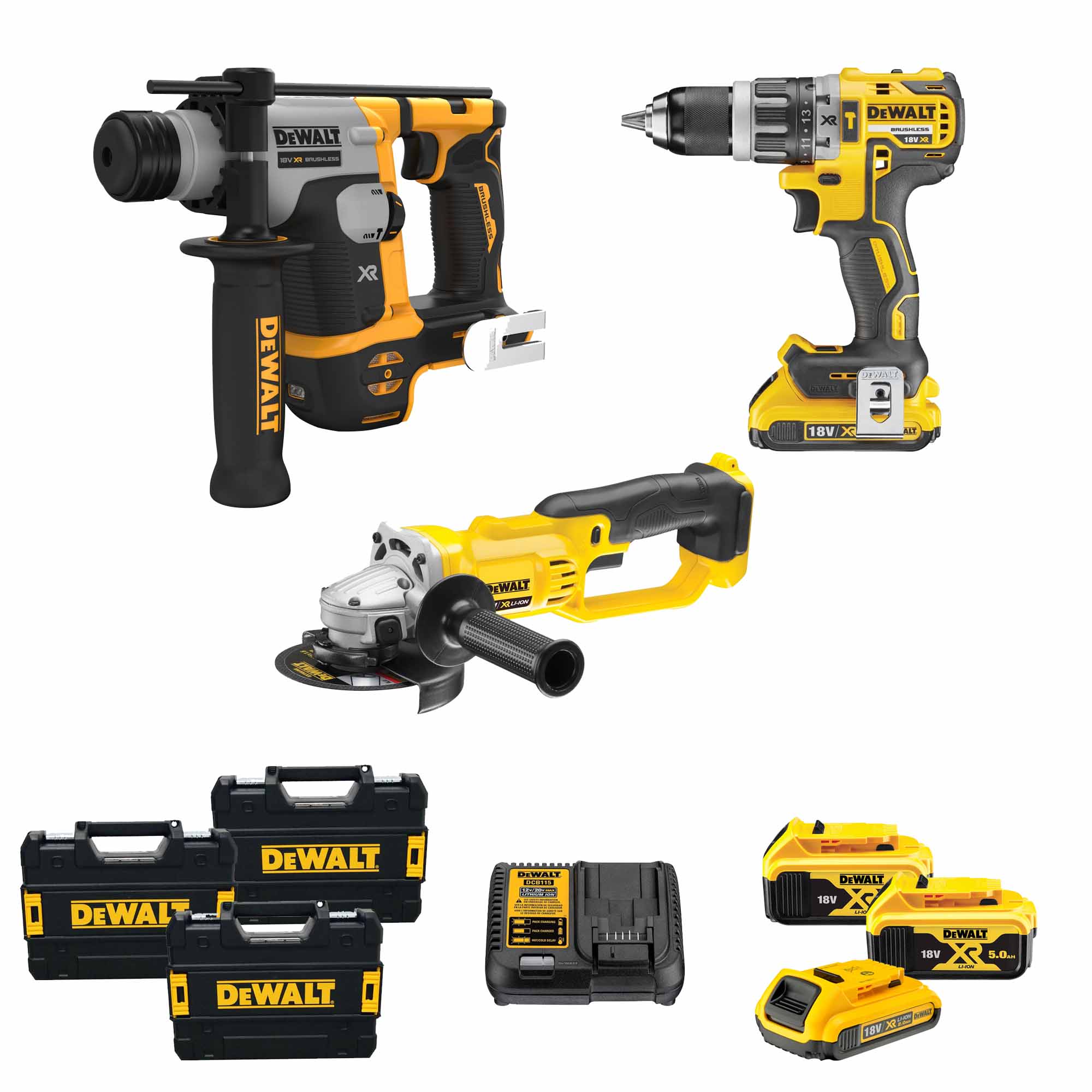 Elektrowerkzeugsatz Dewalt DCK172HDGR3 18 V 5 Ah