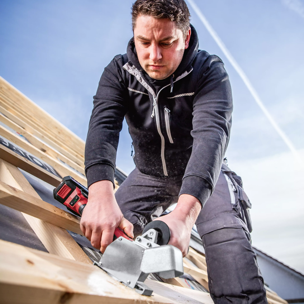 Fräsmaschine Flex RFE 40 18V für Dachrinnen-Stütznuten