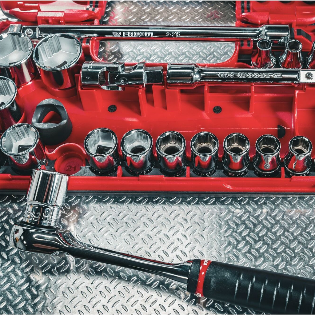 Facom SL.DBOX1GRPPB 1/2" OGV Grip Steckschlüsselsatz 21-teilig