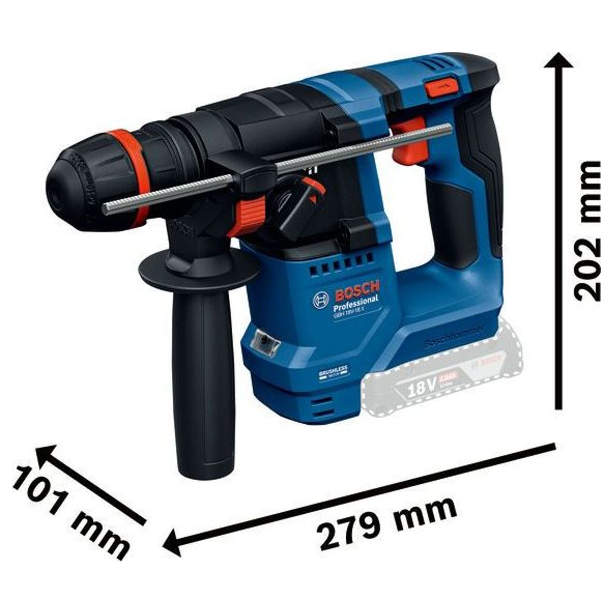 Bohrhammer Bosch GBH 18V-18 X PRO 18V 2Ah