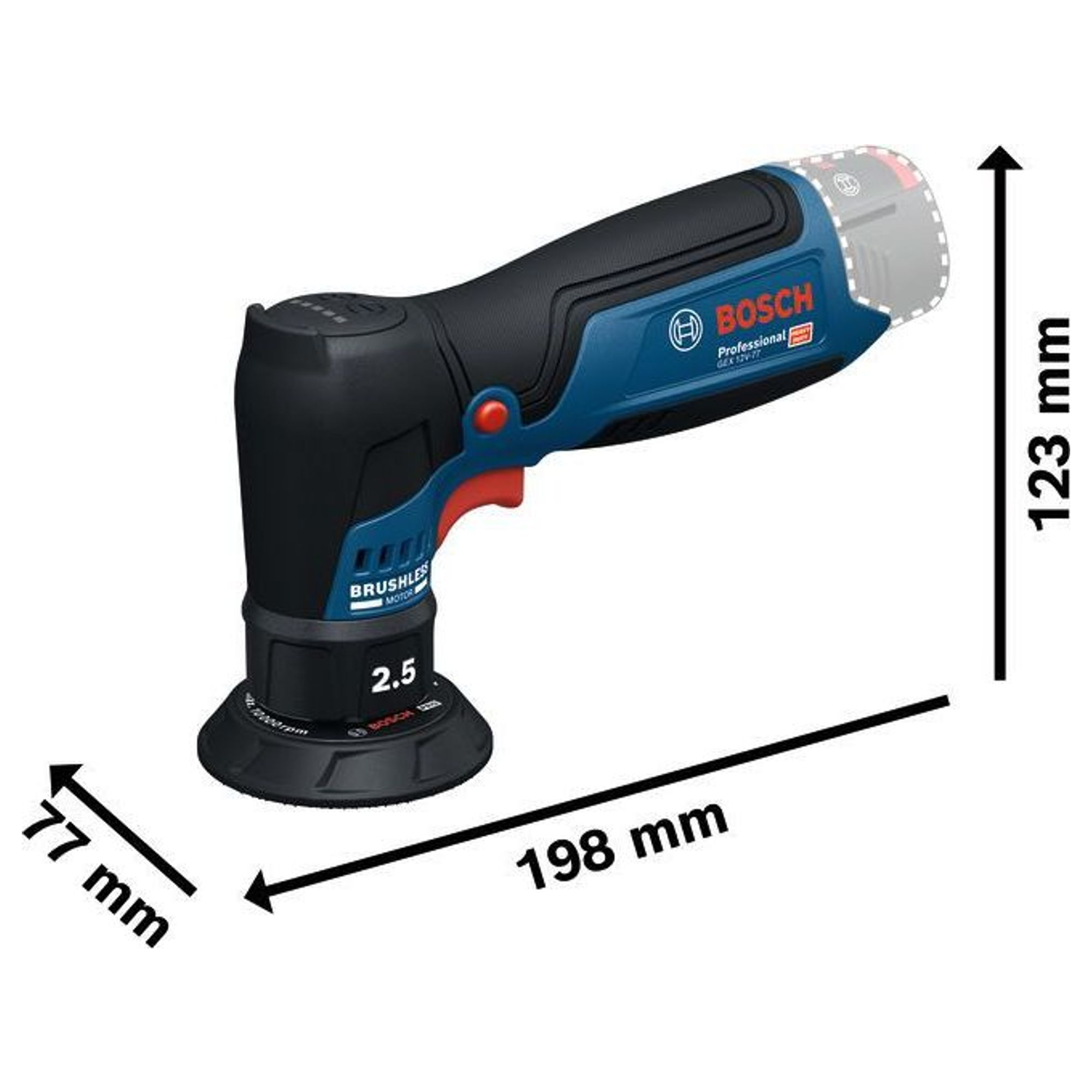 Sander Bosch GEX 12V-77 PRO 12V
