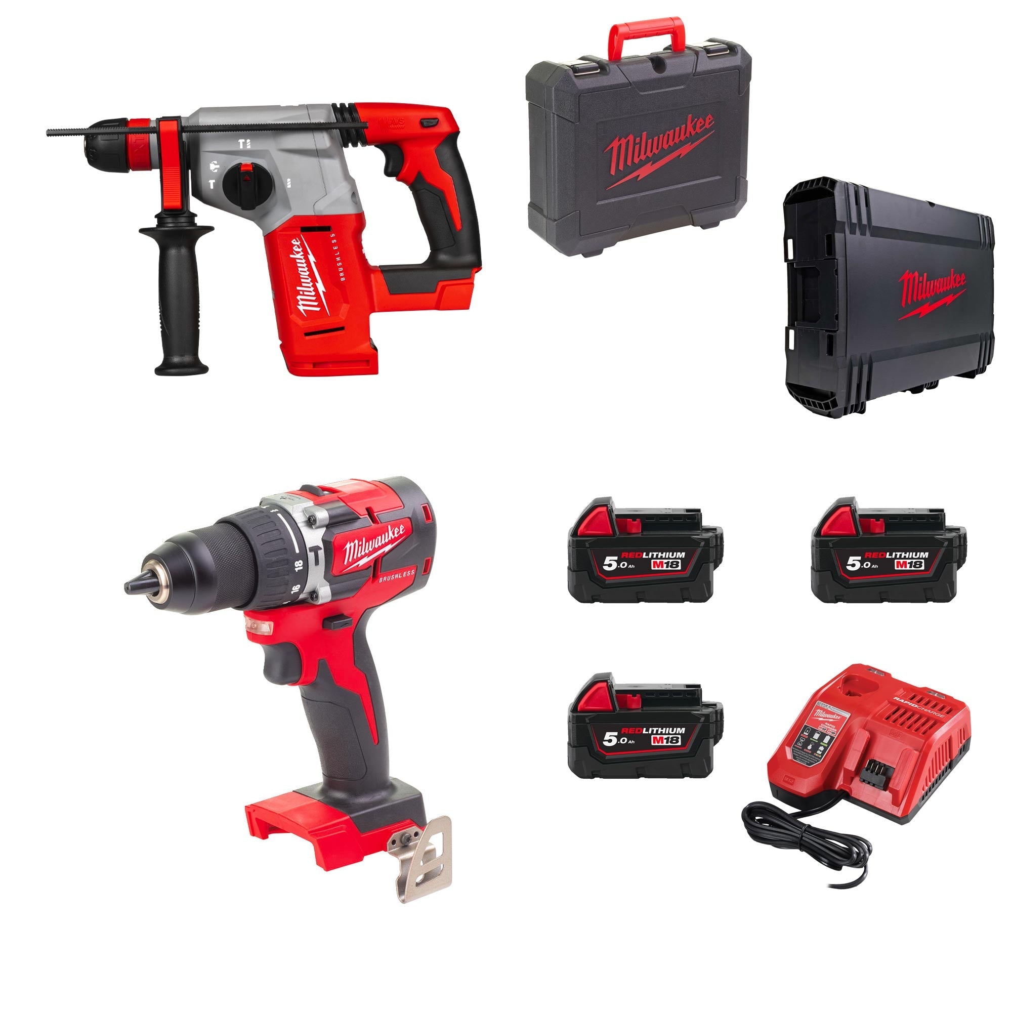 Netzteil-Kit Milwaukee M18 PP2PA-503X 18V 5Ah