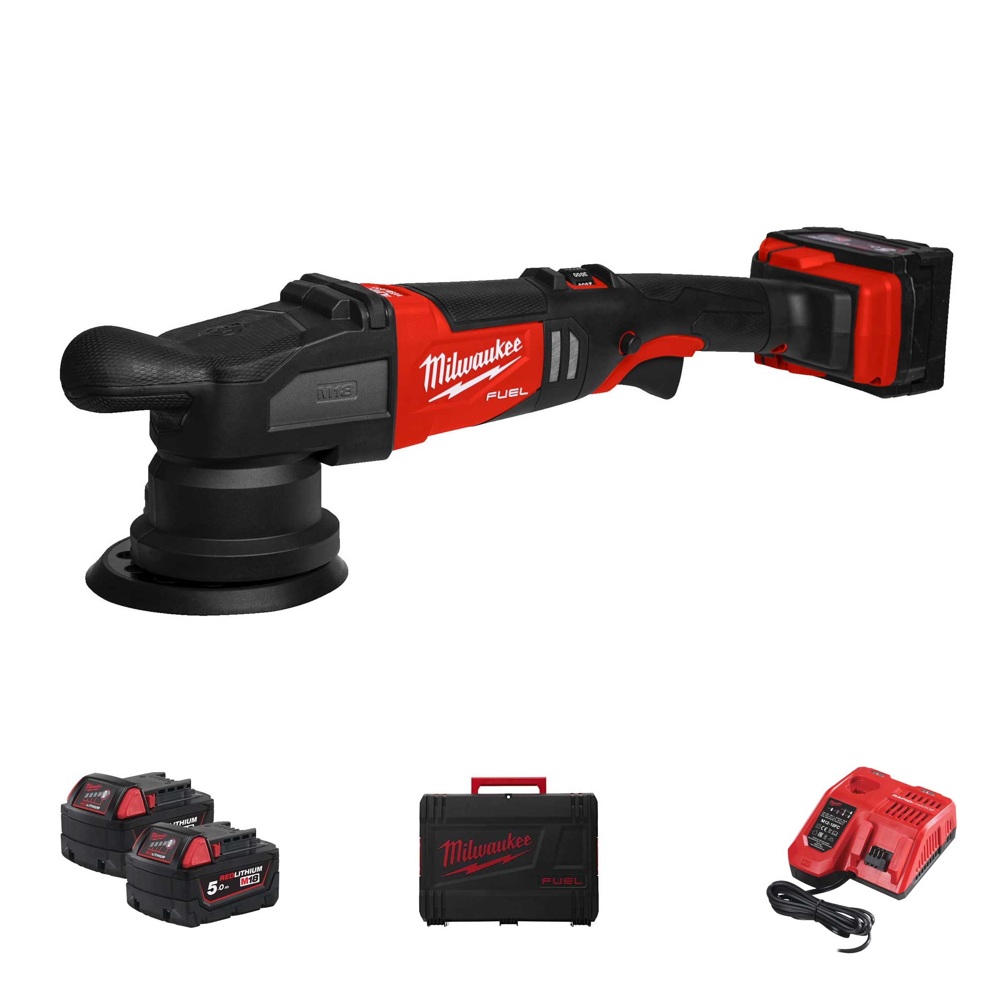 Poliermaschine Milwaukee M18 FROP15-502X 18V 5Ah