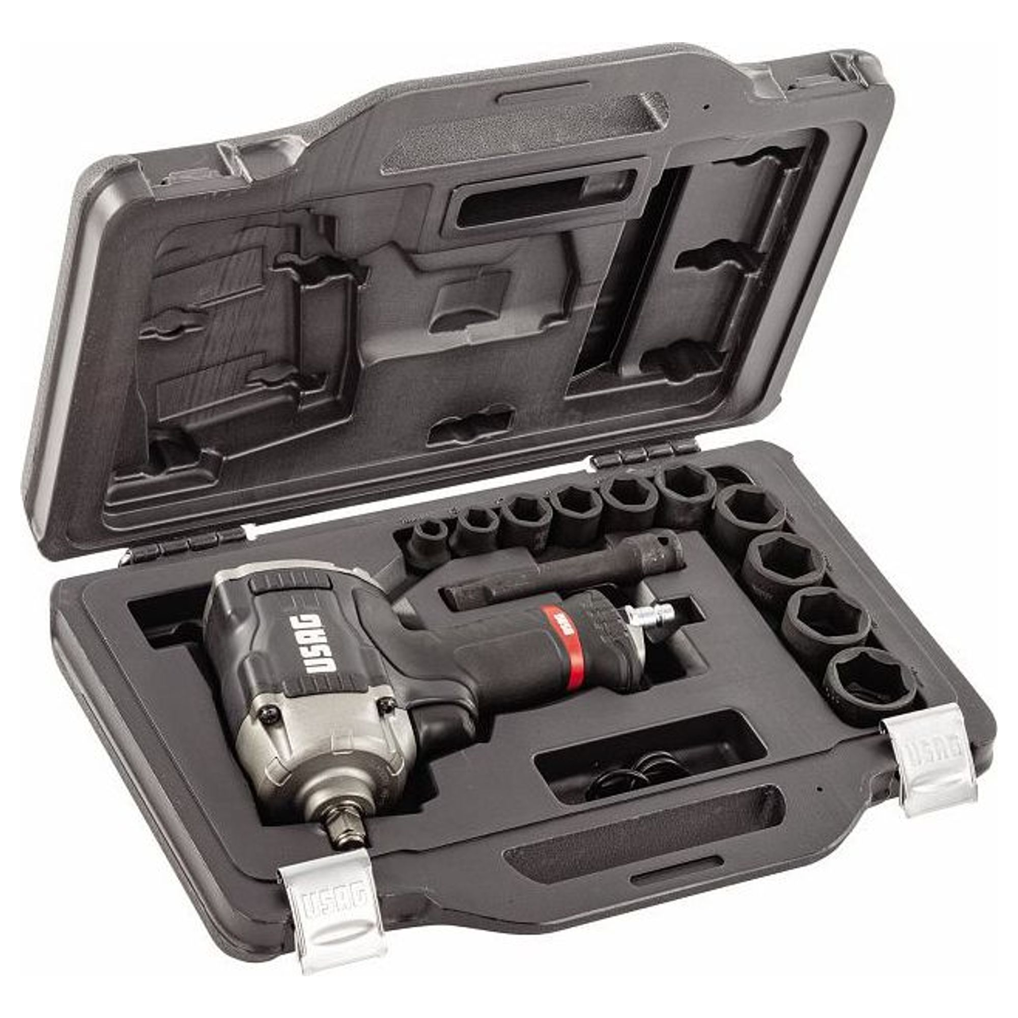 Schlagschrauber-Set Usag 929 PC1/C12 mit 12-teiligem Maschinensteckschlüssel
