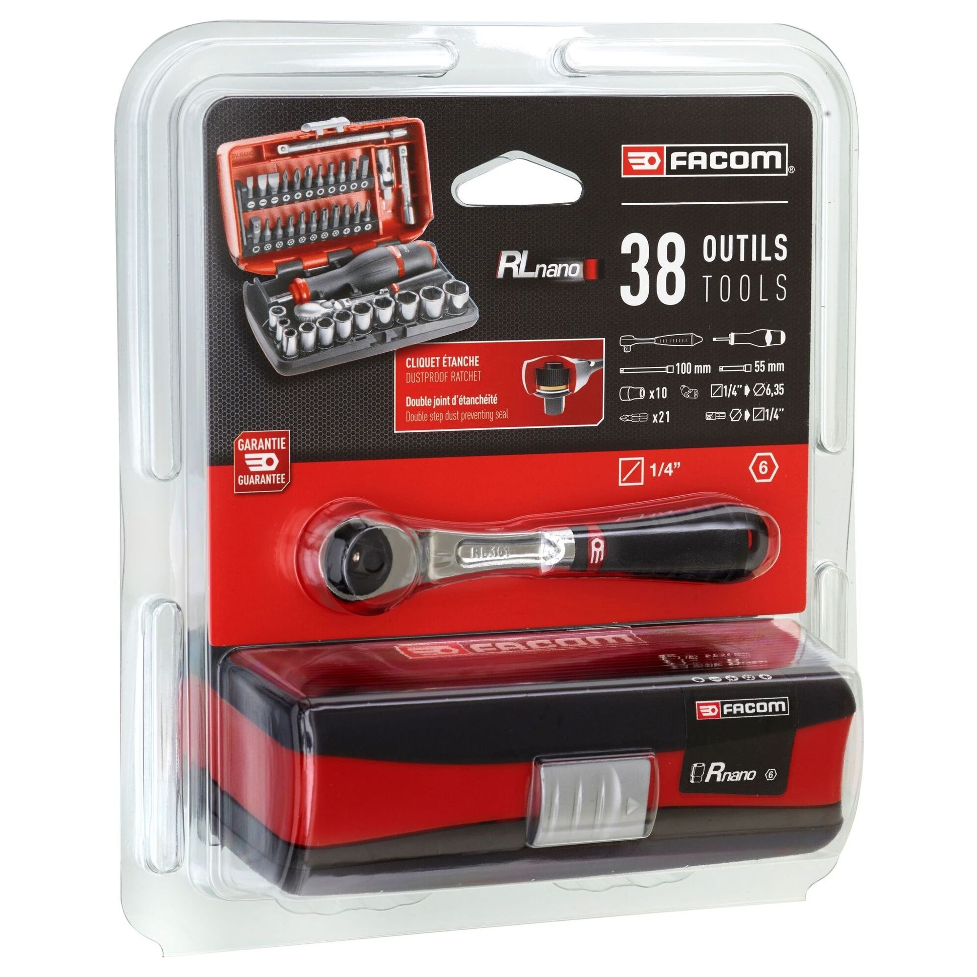 Facom RL.NANO1PB 1/4" Steckschlüsselsatz 38-teilig
