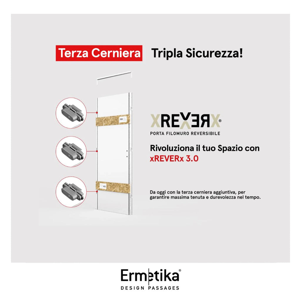 Wandbündige Tür Ermetika xREVERx 3.0